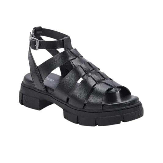 AQUA COLLEGE Womens Shoes 42 / Black AQUA COLLEGE - Buckle Open Toe Strappy Sandals