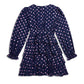 AQUA Girls Dress L / Navy AQUA - KIDS - Long Sleeved Metallic Heart Dress