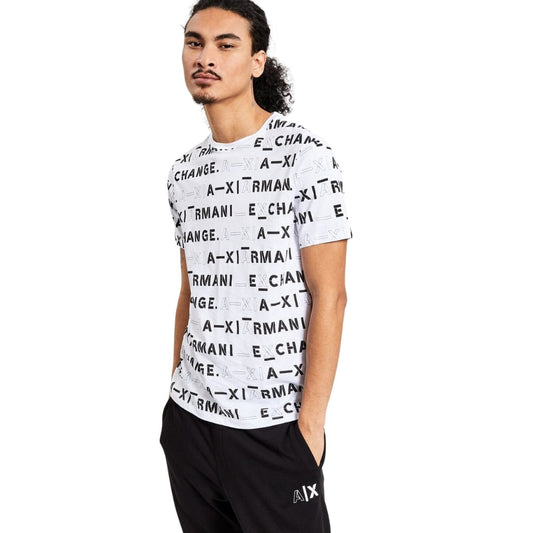 ARMANI EXCHANGE Mens Tops M / White ARMANI EXCHANGE - Men's Logo-Print T-Shirt