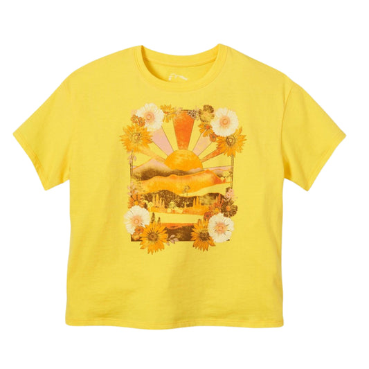 ART CLASS Girls Tops L / Yellow ART CLASS - Kids - Boxy Cropped Graphic T-Shirt