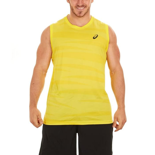 ASICS Mens sports L / Yellow ASICS - Lind All Over Tank Top