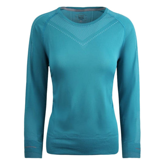 ASICS Womens sports XS / Blue ASICS - Seamless Long Shirt Top Blue Running T-Shirt