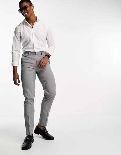 ASOS Mens Bottoms XS / Light Grey ASOS - Slim Smart Trouser