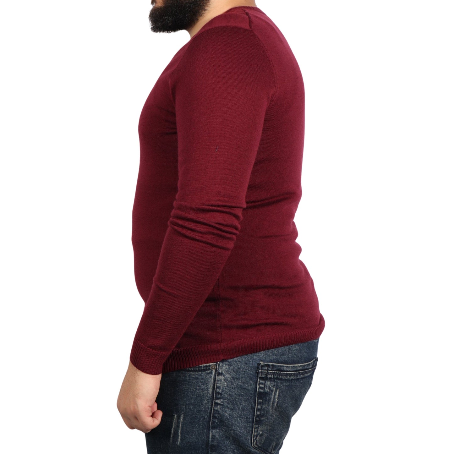 ASOS Mens Tops XL / Burgundy ASOS - Solid Crew Neck Sweater
