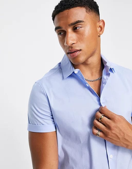 ASOS Mens Tops ASOS - Stretch Slim Fit Shirt