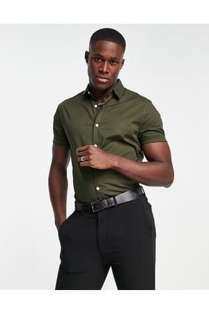 ASOS Mens Tops XS / Green ASOS - Stretch Slim Fit Shirt