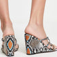 ASOS Women Shoes 39 / Multi-Color ASOS - Theory Strappy High Wedges In Snake
