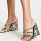 ASOS Women Shoes 39 / Multi-Color ASOS - Theory Strappy High Wedges In Snake