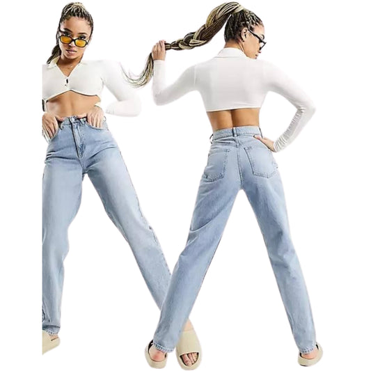 ASOS Womens Bottoms XS / Blue ASOS - High Rise 'Slouchy' Mom Jeans