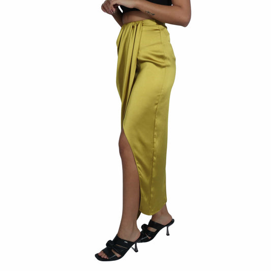ASOS Womens Bottoms XS / Yellow ASOS - Satin Skirt