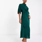 ASOS Womens Dress ASOS -  Cowl Neck Midi Dress With Wrap Skirt