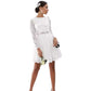 ASOS Womens Dress M / White ASOS - Crop Top Lace Mini Wedding Dress