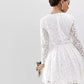 ASOS Womens Dress M / White ASOS - Crop Top Lace Mini Wedding Dress