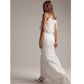 ASOS Womens Dress L / White ASOS - Marlowe Satin Halter Cowl Wedding Dress