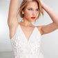 ASOS Womens Dress ASOS - Natalia 3D Floral Embellished Cami Wedding Dress
