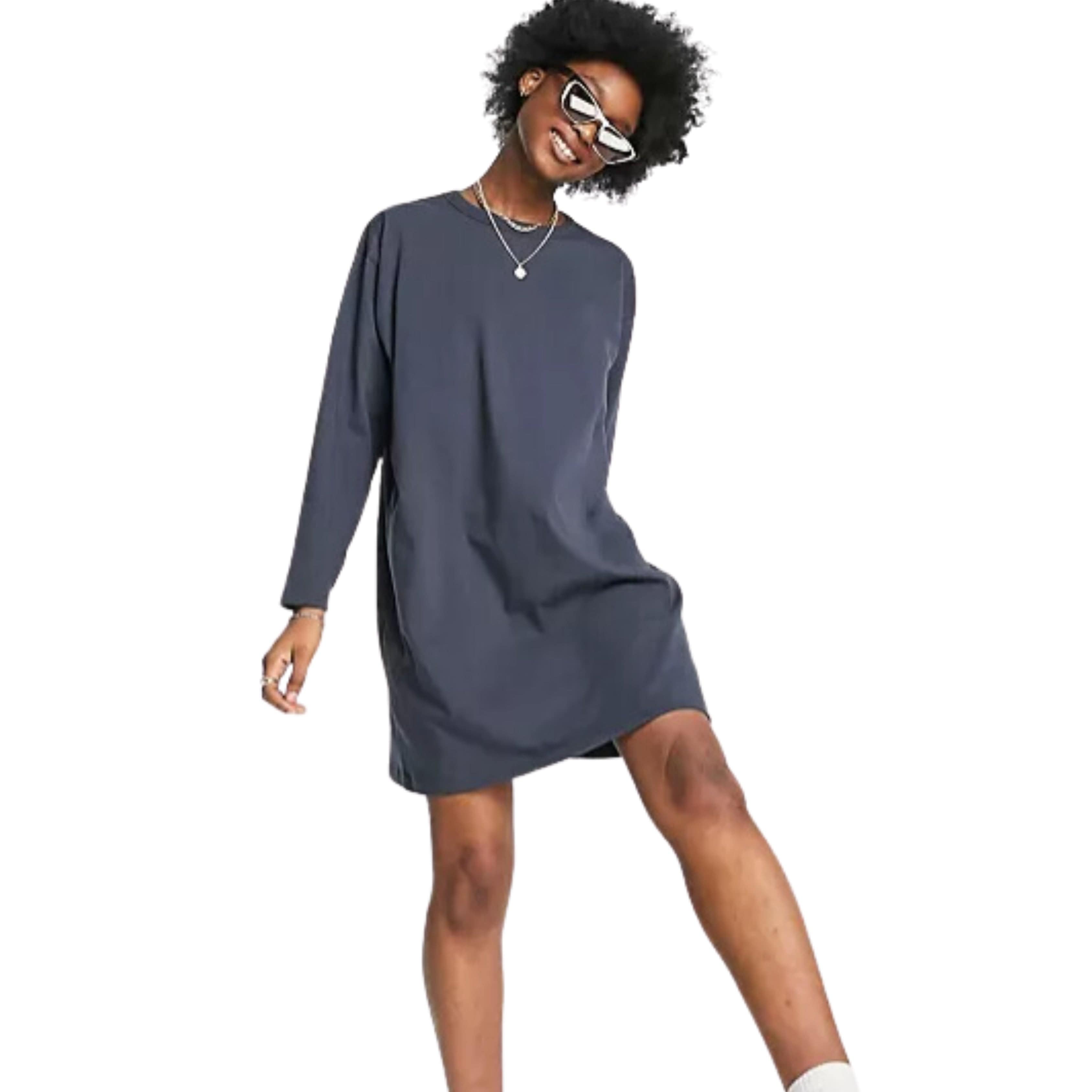 Long sleeve oversized shirt dress hotsell