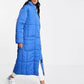 ASOS Womens Jackets M / Blue ASOS -  Tall Quilted Longline Puffer Coat