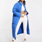 ASOS Womens Jackets M / Blue ASOS -  Tall Quilted Longline Puffer Coat