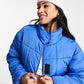 ASOS Womens Jackets M / Blue ASOS -  Tall Quilted Longline Puffer Coat