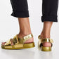 ASOS Womens Shoes 36 / Gold ASOS - Factually sporty Flat in gold