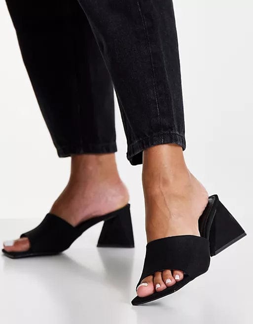 ASOS Womens Shoes 37 / Black ASOS - Halliwell Block Heeled Mules