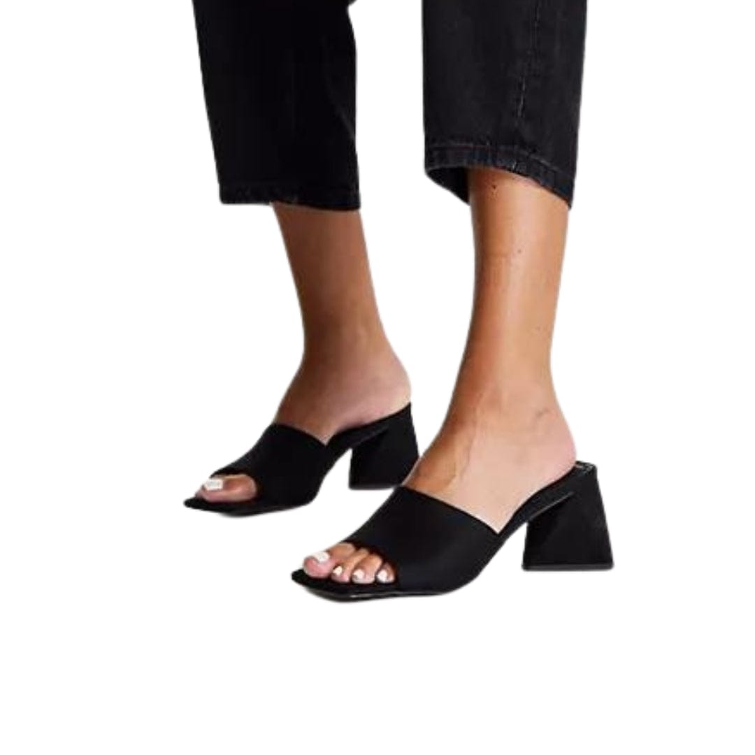 ASOS Womens Shoes 37 / Black ASOS - Halliwell Block Heeled Mules