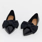 ASOS Womens Shoes 38 / Black ASOS - Lake Bow Pointed Ballet Flats