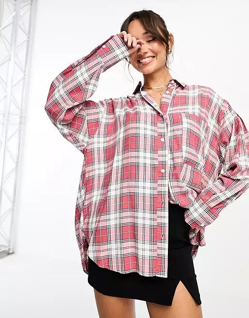 ASOS Womens Tops ASOS - Oxford Shirt Check