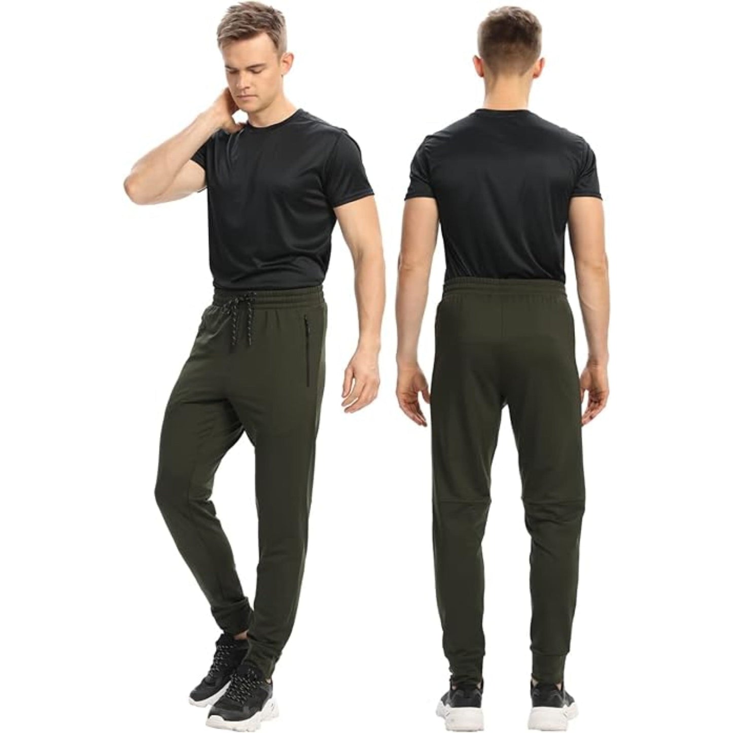 AYEGOO Mens Bottoms L / Green AYEGOO - Jogger Gym Sweatpants, Athletic Jogger Workout Pants