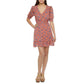 B.SMART Womens Dress S / Multi-Color B.SMART - Ruffled Floral Clip-Dot a-Line Dress
