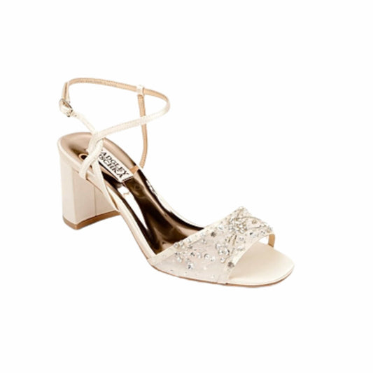 BADGLEY MISCHKA Womens Shoes 39.5 / Off-White BADGLEY MISCHKA - Jeweled Sandals