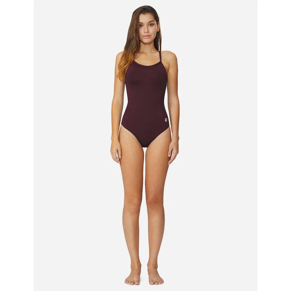 BALEAF Womens Swimwear XS / Purple BALEAF -  Open Back One-Piece Swimsuit