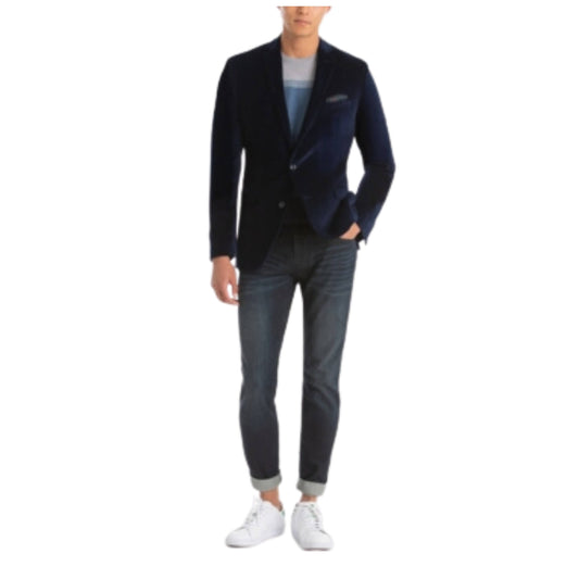 BAR III Mens Jackets L / Navy BAR III - Men's Velvet Blazer