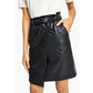 BAR III Womens Bottoms XXS / Black BAR III - Faux-Leather Skirt