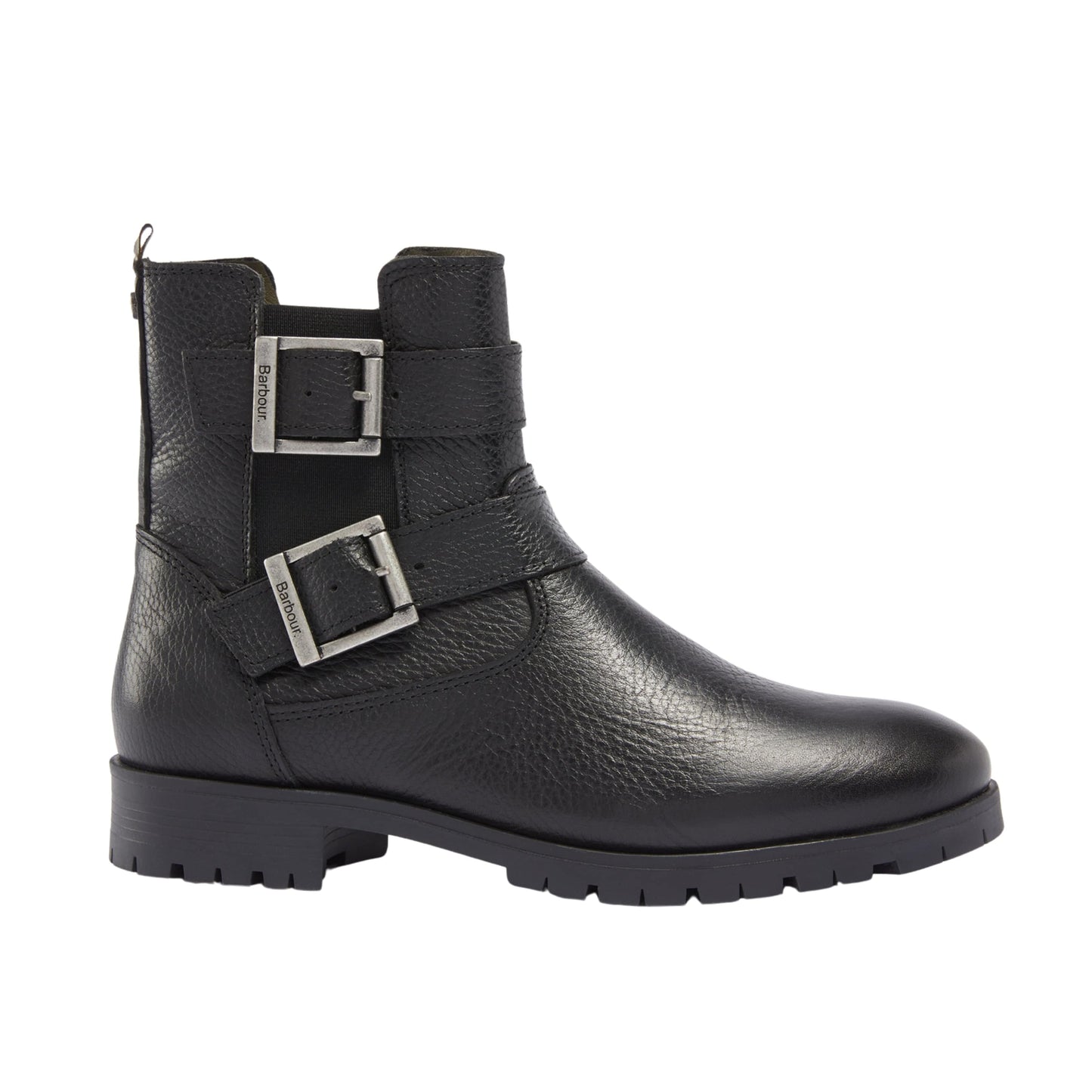 BARBOUR Womens Shoes 39.5 / Black BARBOUR - Marina Buckled Moto Boots