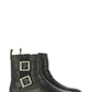 BARBOUR Womens Shoes 39.5 / Black BARBOUR - Marina Buckled Moto Boots