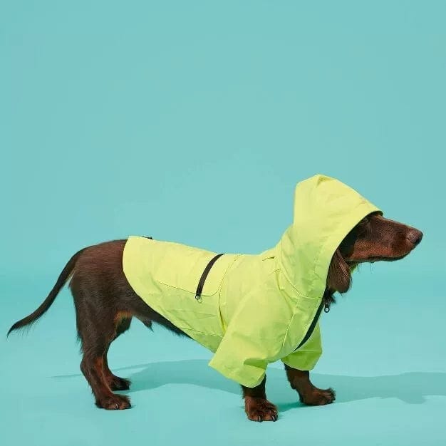 BARK Pet Accessories L / Yellow BARK - Dry Dog Hooded Yellow Raincoat