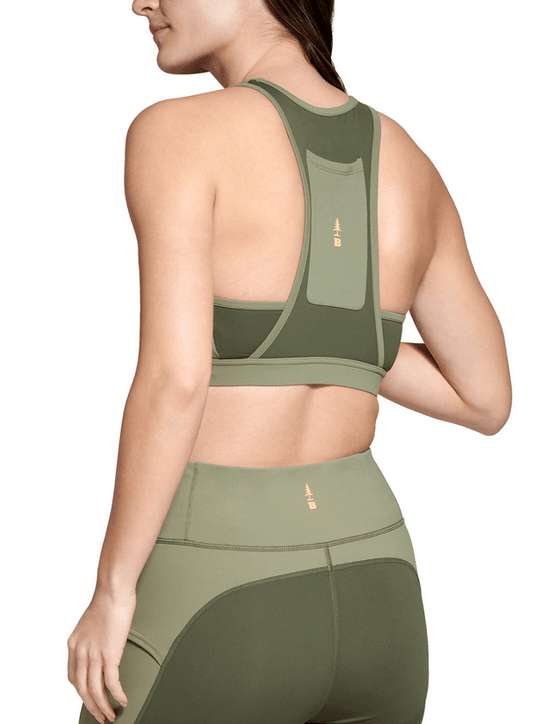 BASS OUTDOOR Womens sports XL / Green BASS OUTDOOR - Benton Po Back Pocket Sports Bra