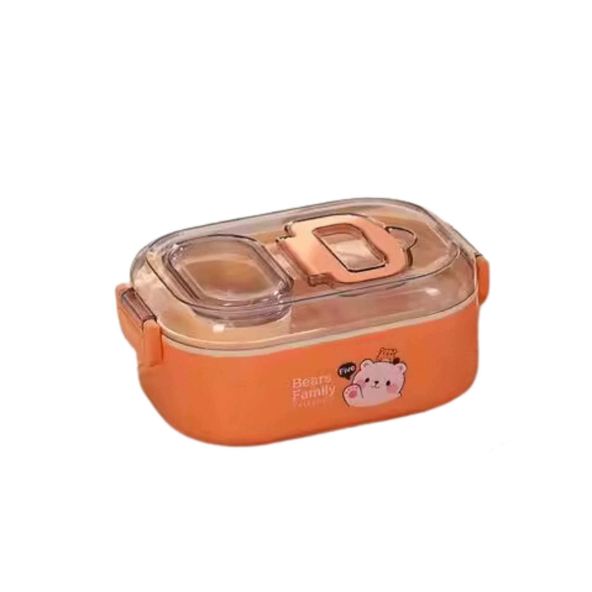 BEARS FAMILY School Supplies Orange BEARS FAMILY - Cartoon design bento lunch box