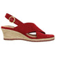 BELLA VITA Womens Shoes 38 / Red BELLA VITA -  Round Toe Wedge Buckle Shoes