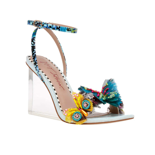 BETSEY JOHNSON Womens Shoes 40 / Multi-Color BETSEY JOHNSON -  Kynlee Butterfly Embellishment Wedge Sandal