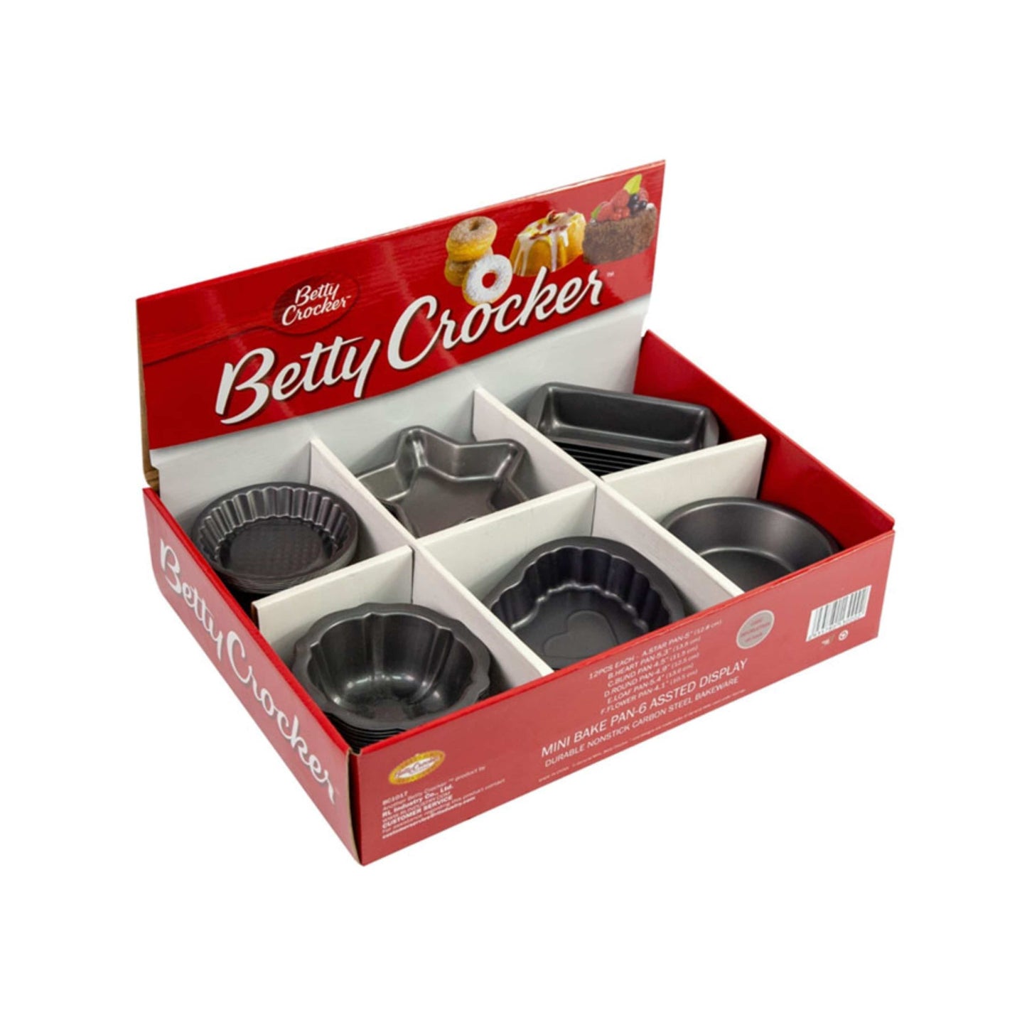 BETTY CROCKER Kitchenware BETTY CROCKER - Mini Bake Pans 6 Assorted Display