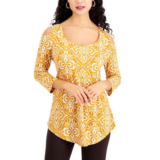 Beyond Marketplace JM COLLECTION - Printed 3/4-Sleeve Tunic