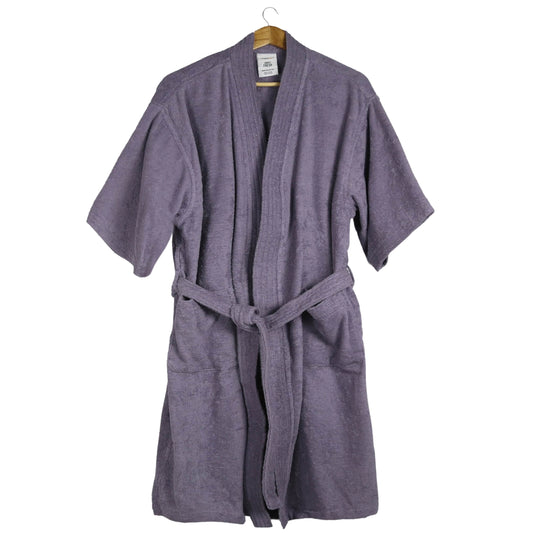Beyond Marketplace L / Purple TRIDENT - Unisex Short Sleeve Long Kimono Bathrobe