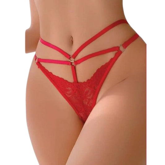 BEYOND Womens Underwear L / Red BEYOND - Plain A Piece  Panties