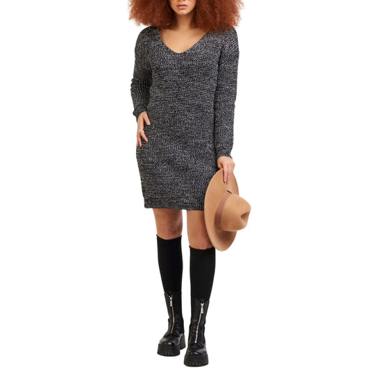 BLACK TAPE Womens Dress XS / Black BLACK TAPE - V-Neck Sweater Dress