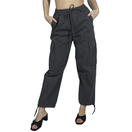 BLACKGTS Womens Bottoms M / Grey BLACKGTS - Pull Over Cargo Pants