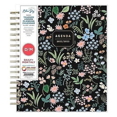 BLUE SKY Stationery Multi-Color BLUE SKY - 2022-23 Academic Teacher Lesson Planner Frosted Daily/Monthly