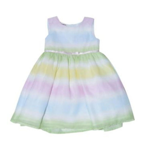 BLUEBERI BOULEVARD Baby Girl 6-9 Month / Multi-Color BLUEBERI BOULEVARD - Baby - Shrug Cardigan and Multi-Stripe Dress, 2 Piece Set