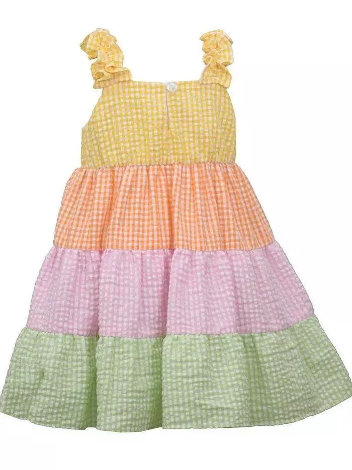 BONNIE BABY Baby Girl 18 Month / Multi-Color BONNIE BABY - Baby -  Block Seersucker Dress